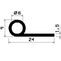 FN 1936 - EPDM-Gummi-Profile - Fahnenprofile bzw. P-Profile FN 1936 - EPDM-Gummi-Profile - Fahnenprofile bzw. P-Profile