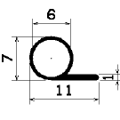 FN 2206 - Silikon Profile - Fahnenprofile bzw. P-Profile FN 2206 - Silikon Profile - Fahnenprofile bzw. P-Profile