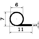 FN 2206 - Silikon Profile - Fahnenprofile bzw. P-Profile