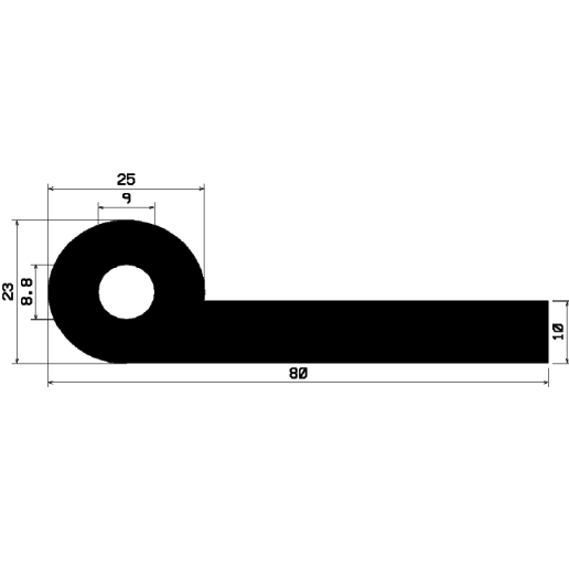 FN 2209 - EPDM-Gummi-Profile - Fahnenprofile bzw. P-Profile FN 2209 - EPDM-Gummi-Profile - Fahnenprofile bzw. P-Profile