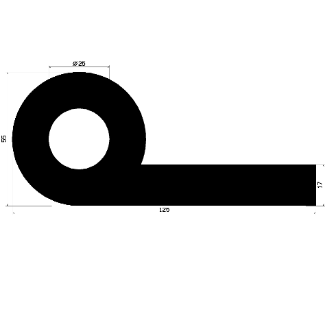 FN 2368 - EPDM profiles - Flag or 'P' profiles