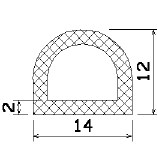 MZS 25716 - EPDM-Schaumgummi-Profile - Halbrundprofile / D-Profile