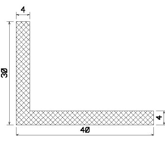 MZS 25041 - sponge rubber profiles - Angle shape profiles