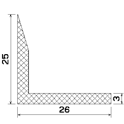 MZS 25064 - Schaumgummiprofile bzw. Moosgummiprofile - Winkelprofile / L-Profile