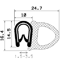 SD-0051 - Co-Ex-Profile mit Metalleinsätze - Kantenschutzprofile