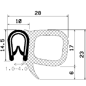 SD-0078 - Co-Ex-Profile mit Metalleinsätze - Kantenschutzprofile SD-0078 - Co-Ex-Profile mit Metalleinsätze - Kantenschutzprofile