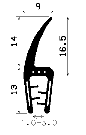 SD-0083 - coextrudált fémbetéttel - Élvédő profilok