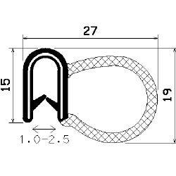 SD-0251 - Co-Ex-Profile mit Metalleinsätze - Kantenschutzprofile SD-0251 - Co-Ex-Profile mit Metalleinsätze - Kantenschutzprofile