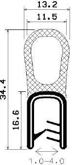 SD-0410 - coextrudált fémbetéttel - Élvédő profilok