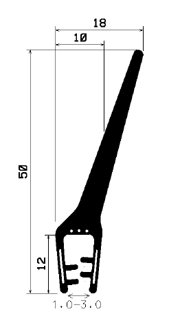 SD-0682 - Co-Ex-Profile mit Metalleinsätze - Kantenschutzprofile