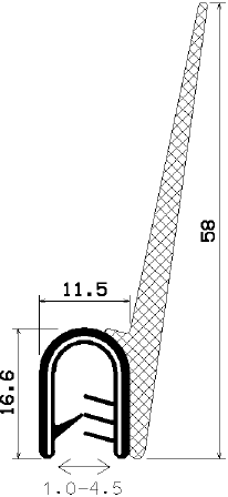 SD-0700 - Co-Ex-Profile mit Metalleinsätze - Kantenschutzprofile SD-0700 - Co-Ex-Profile mit Metalleinsätze - Kantenschutzprofile