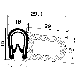 SD-0999 - Co-Ex-Profile mit Metalleinsätze - Kantenschutzprofile SD-0999 - Co-Ex-Profile mit Metalleinsätze - Kantenschutzprofile