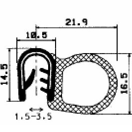 SD-1010 - coextrudált fémbetéttel - Élvédő profilok