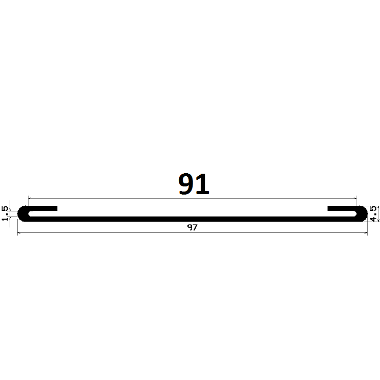 SE 0403 97×4,5 mm - Clip profiles