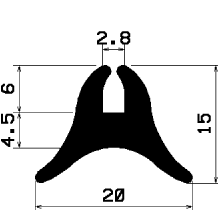 TU1- 2394 - EPDM-Gummi -Profile - U-Profile