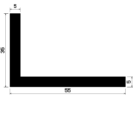 Wi 0334 - Gummi-„L”-Profil - Winkelprofile / L-Profile