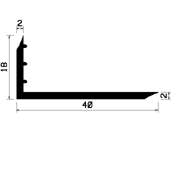 Wi 1072 - Gummi-„L”-Profil - Winkelprofile / L-Profile