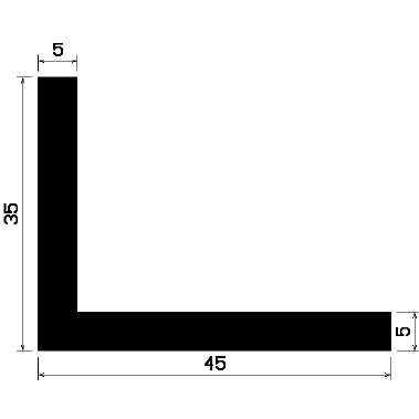 Wi 1197 - Gummi-„L”-Profil - Winkelprofile / L-Profile