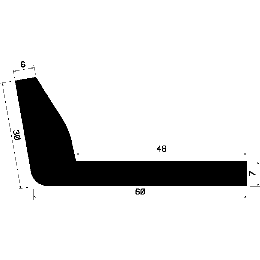 Wi 1747 - Gummi-„L”-Profil - Winkelprofile / L-Profile