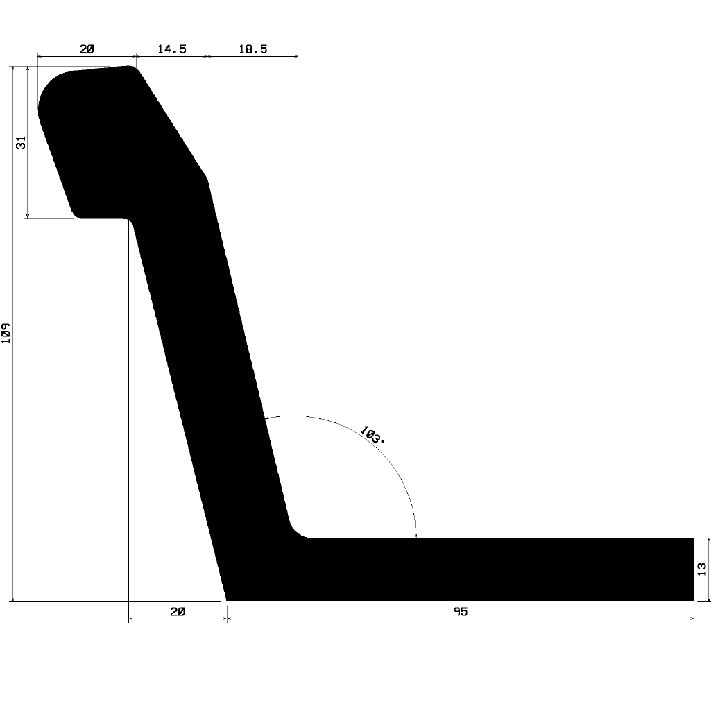 Wi 2267 - Gummi-„L”-Profil - Winkelprofile / L-Profile