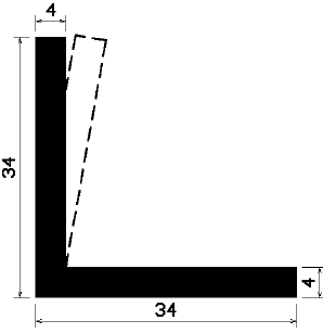 Wi 2319 - gumi profilok - Szögalakú profil / L-profil