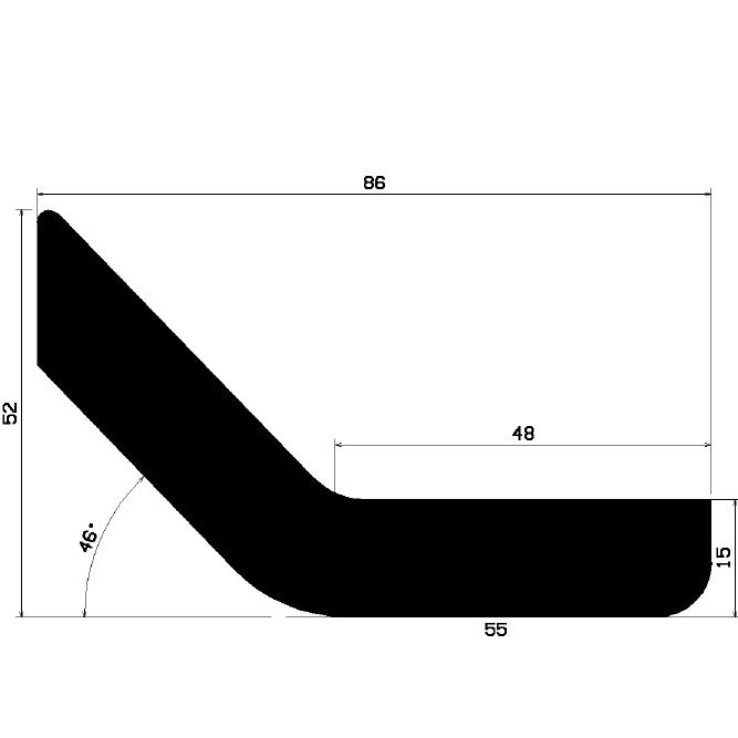 Wi 2323 - Gummi-„L”-Profil - Winkelprofile / L-Profile