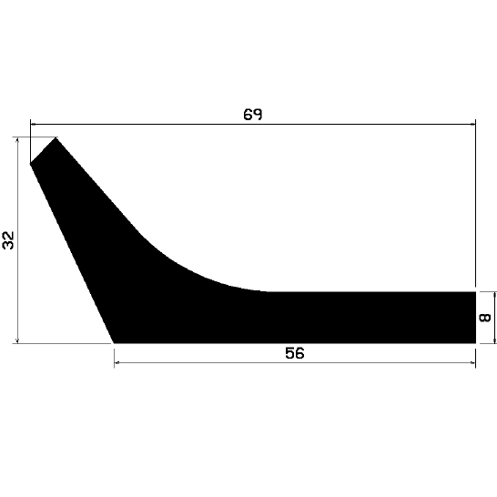 Wi 2379 - Gummi-„L”-Profil - Winkelprofile / L-Profile