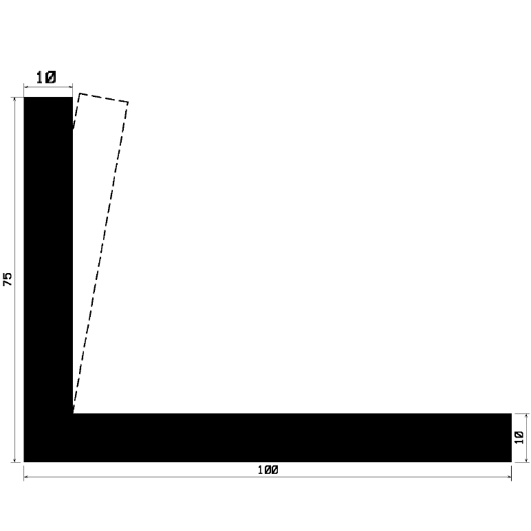 Wi 2414 100×75 mm - Gummi-„L”-Profil - Winkelprofile / L-Profile