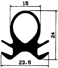 Z1 -1728 - Gummiprofile unter 100 Lfm Bedarf - Türscheiben- Fensterdichtungsprofile