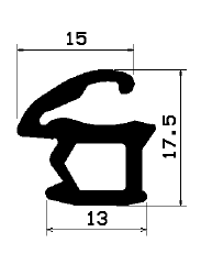 Z1 -1851 - Gummiprofile - Türscheiben- Fensterdichtungsprofile
